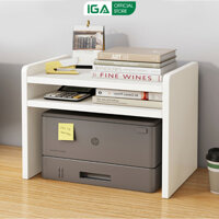 Kệ gỗ để đồ đa năng IGA sắp xếp tài liệu máy in - Gp193