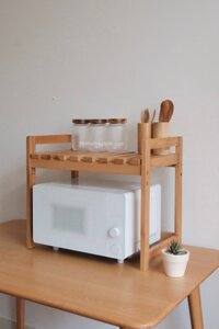 Kệ gỗ để lò vi sóng/ lò nướng - gỗ sáng
