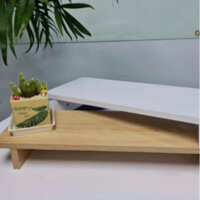 Kệ gỗ để màn hình máy tính - kệ đôn gỗ kê tượng bằng gỗ MDF 17mm - cao 10cm bo góc