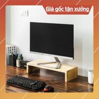Kệ gỗ để màn hình máy tính, laptop LeeA.Room màu tự nhiên cho bàn làm việc không cần lắp ráp