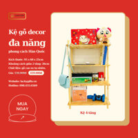 Kệ gỗ decor 2-3-4-5 tầng, kệ đa năng lắp ráp đơn giản phong cách hàn quốc, Kệ gỗ phòng ngủ, nhà bếp
