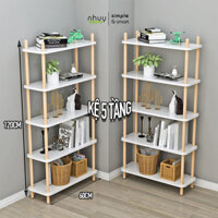 Kệ gỗ decor NHU Y DECOR 2-3-4-5 tầng kệ đa năng lắp ráp đơn giản phong cách hàn quốc Kệ gỗ phòng ngủ phòng khách nhà bếp