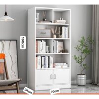 Kệ gỗ đựng sách Tủ gỗ đựng đồ hiện đại chất liệu gỗ MDF chống nước tốt - 1M6