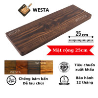 Kệ gỗ gắn tường bằng vít âm, Kệ gỗ thông nguyên tấm WESTA, decor trang trí màu nâu Chocolate, nâu Walnut, nâu Óc chó