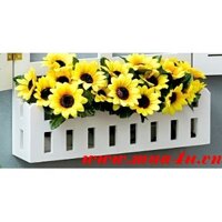 Kệ gỗ giỏ hoa trang trí