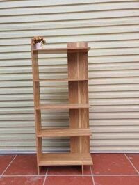 KỆ GỖ GÓC TƯỜNG ĐA NĂNG, KỆ TRANG TRÍ 4 TẦNG CAO 1.2M GỖ CAO SU TỰ NHIÊN