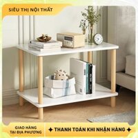Kệ Gỗ Hai Tầng Đa Năng Bàn Trà Cafe Tab Đầu Giường Decor Phòng Ngủ Hiện Đại Phong Cách Vintage