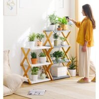 Kệ gỗ lắp ghép giá sách gỗ keo nhập khẩu-Kệ chữ Z đa năng trang trí decor phòng để đồ đa năng 4 tầng KT 689x310x970mm