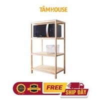 Kệ gỗ lò vi sóng 4 tầng tự lắp ráp Tâm House KT04