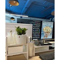Kệ gỗ máy tính, laptop để bàn thông minh cải thiện tư thế ngồi tiết kiệm không gian Minh Anh