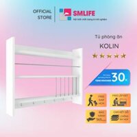Kệ gỗ nhà bếp hiện đại SMLIFE Kolin   Gỗ MDF dày 17mm chống ẩm  D80xR15xC80cm - Màu Trắng