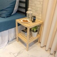 kệ gỗ tab đầu giường 2 tầng tự lắp ráp