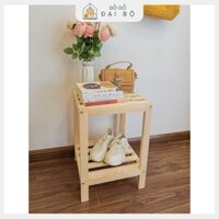 Kệ gỗ tab đầu giường 2 tầng 💖𝐅𝐑𝐄𝐄 𝐒𝐇𝐈𝐏💖 tự lắp ráp Kệ đầu giường gỗ thông tự nhiên GIÁ XƯỞNG