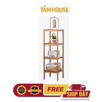 Kệ gỗ tab đầu giường 4 tầng tự lắp ráp Tâm House KT06
