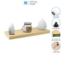 Kệ Gỗ Thanh Ngang Trang Trí Màu Vân Gỗ Sồi, Chống Ẩm, Gỗ Dày - Tặng Kèm Phụ Kiện Âm Kệ - 45 x 20cm