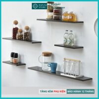 Kệ Gỗ Thanh Ngang Treo Tường Kích Thước 40/60/80 Và Chiều Sâu 20cm (Tặng Kèm Phụ Kiện Và Hướng Dẫn)