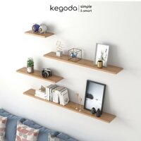 Kệ Gỗ Thanh Ngang Treo Tường Trang Trí Tặng Kèm Phụ Kiện, Thước Thủy KEGODA KT56