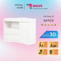 Kệ gỗ thay tã cho bé SMLIFE Katics  Gỗ MDF dày 17mm chống ẩm  D100xR50xC72cm