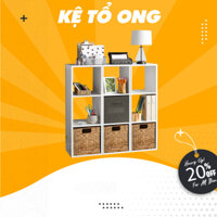 Kệ gỗ Tổ Ong 3 tầng, nhiều màu sắc lựa chọn phù hợp mọi phong cách decor,  chiều cao 90cm