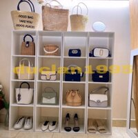 Kệ gỗ tổ ong màu trắng Kệ sách đa năng nhiều tầng tiện lợi trang trí decor