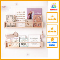 Kệ Gỗ Treo Tường Chữ U- Kệ Sách Trang Trí, Để Đồ Lưu Niệm Decor Nhà Cửa
