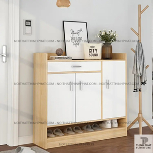 Kệ gỗ treo tường mai rùa phong cách Tg14