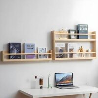 Kệ Gỗ Treo Tường Trang Trí Phòng Không Cần Khoan Tường, Giá Sách Treo Tường Để Đồ Lưu Niệm, Kệ Giá Gỗ Thanh Ngang