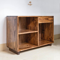 Kệ gỗ tự nhiên đa năng cạnh bàn làm việc/ Kệ để máy in, tài liệu FEGO