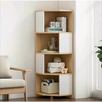 Kệ gỗ vuông góc tường 4 tầng. Kệ gỗ nội thất góc tường. Kích thước 30 x 30 x 120 cm. Gỗ MDF phủ Maletium cao cấp.