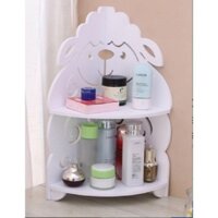 kệ góc 2 tầng để đồ đa năng, trang trí nhà tắm, phòng ngủ chất liệu gỗ nhựa cao cấp pitech vô cùng bền chắc
