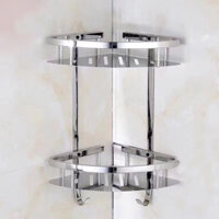 Kệ góc 2 tầng inox 304 để đồ dùng trong nhà tắm, nhà bếp