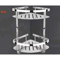 Kệ góc 2 tầng inox 304 hàng cao cấp dày dặn