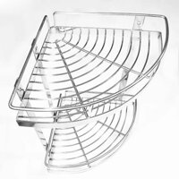 Kệ góc 2 tầng inox 304 - kích thước góc 25 x 25cm