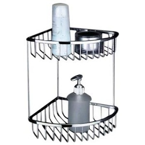 Kệ góc 2 tầng Inox 304 (Sus 304 bóng)