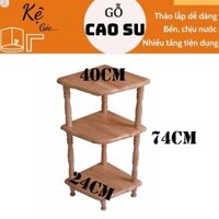 Kệ góc 3 tầng cỡ nhỏ bằng gỗ, kệ gỗ để góc tường, kệ gỗ trang trí góc tường, kệ góc 100% gỗ tự nhiên (Tự nhiên)