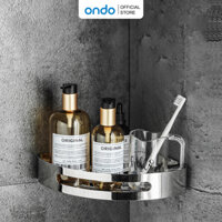 Kệ góc dán tường nhà tắm inox 304 giá để đồ nhà bếp thép không gỉ tặng kèm keo dán siêu dính Ondo