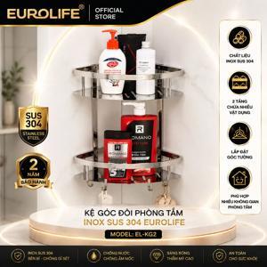 Kệ góc đôi phòng tắm inox Eurolife EL-KG2