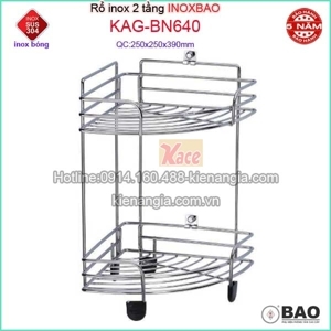 Kệ góc inox 2 tầng BAO BN 640