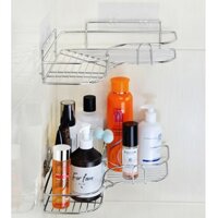 Kệ góc Inox nhà tắm không gỉ có miếng dán siêu chắc chắn