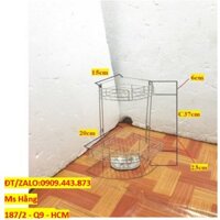 KỆ GÓC LÁP 2T XÀ BÔNG SOLE GTR15*GD20*C37 ĐÁY CÁCH ĐÁY 23 VÂY CAO 6- GL2TXB1520-