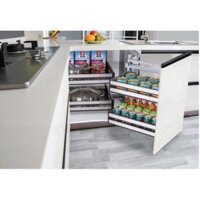 Kệ góc liên hoàn bằng Inox dạng hộp mở tráiphải Gerari
