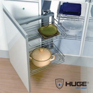 Kệ góc liên hoàn cho tủ bếp dưới Huge H-GC110