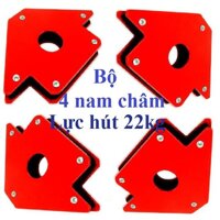 Ke góc nam châm vuông góc lực hút 22kg bộ 4 chiếc siêu rẻ bền đẹp cho thợ hàn ke goc nam cham ke goc vuong [bonus]