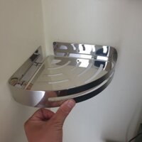 Kệ góc phòng tắm inox 304 loai dày.tặng kèm vít nở