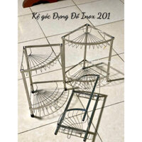 KỆ GÓC TAM GIÁC 2 TẦNG - KỆ ĐỂ NHÀ TẮM - PHÒNG BẾP SÁNG BÓNG KHÔNG HAN GỈ