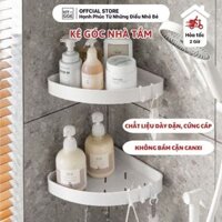 Kệ Góc Tam Giác Dán Tường Nhà Tắm Chịu Lực Tốt Có Rãnh Thoát Nước Tiện Lợi HYGGE