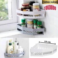 Kệ Góc Tam Giác Nhựa Dán Góc Tường Đa Năng Cho Bếp &amp; Nhà Tắm Màu Ngẫu Nhiên