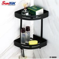Kệ Góc Treo Tường Inox 304 2 Tầng Màu Đen ST-KB05Đ