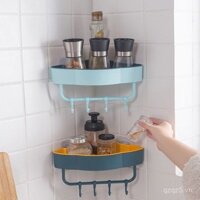 Kệ góc treo tường phòng tắm không cần khoan, giá treo tường, tổ chức lưu trữ nhà bếp