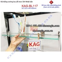 Kệ gương ,kệ kính phòng tắm inox Việt Nhật KAG-BL117